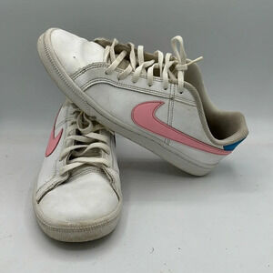 girls pink & laser blue & white Nike Court Royale shoes size 7